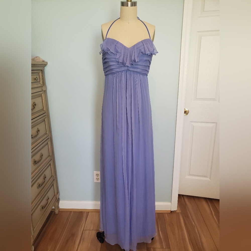 NWT Amsale Silk Dress, style G425C, Hydrangea, 14 - Picture 2 of 16